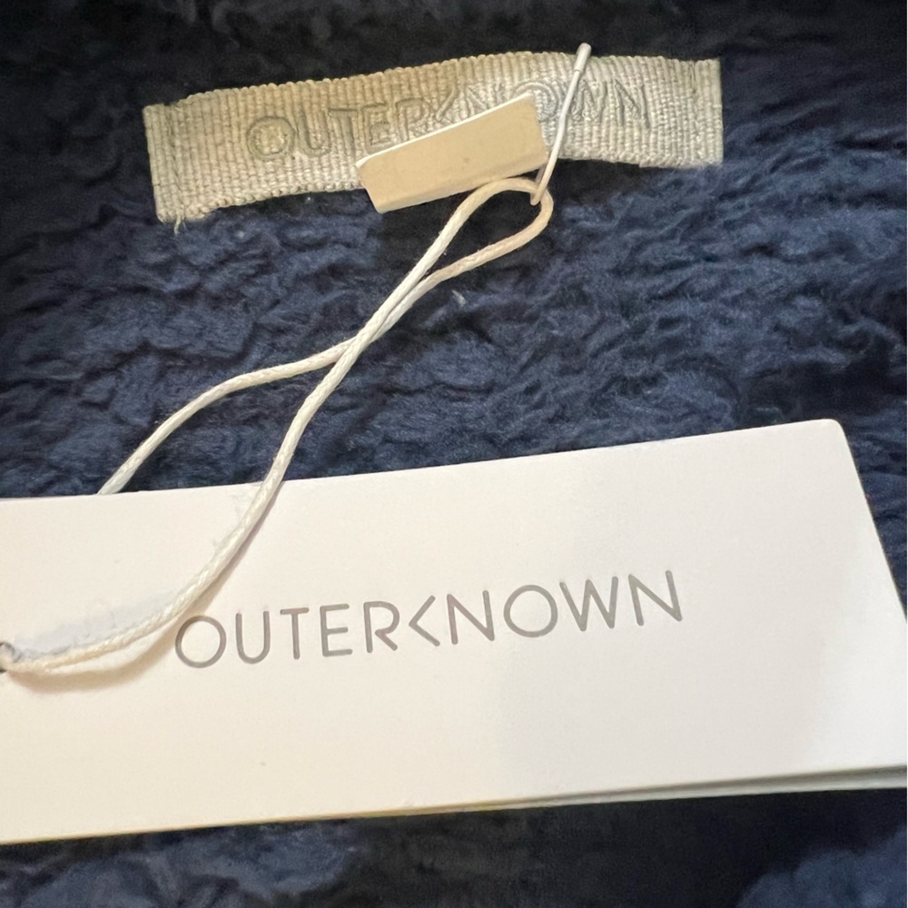 Outerknown Men’s Fleece Sherpa Vest Medium Blue $168 Retail Cozy Warmth - Picture 5 of 9